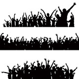 160x160 Crowd Silhouettes Vector Stock Image And Royalty Free Vector