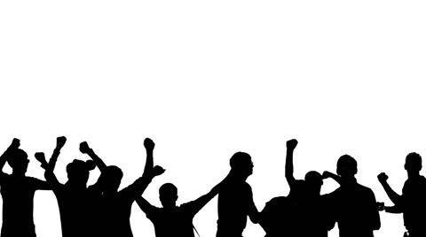 480x268 Stock Video Crowd Of People. Green Screen ~