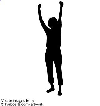335x355 Download Cheering Silhouette