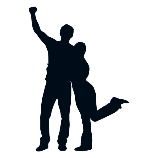 512x512 Family Couple Cheering Silhouette