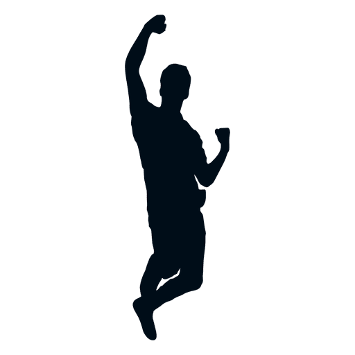 512x512 Happy Man Cheering Silhouette
