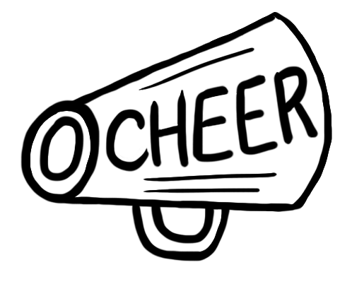 498x402 Image Of Cheerleader Megaphone Clipart