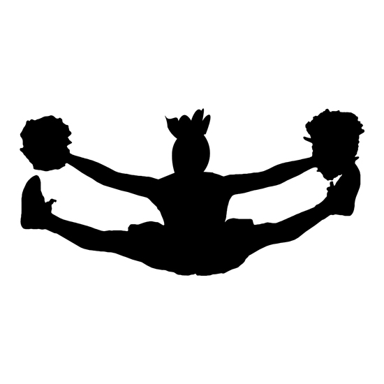 Cheerleader Jumping Silhouette at GetDrawings | Free download