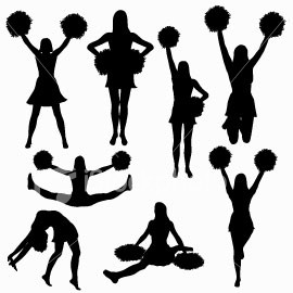 270x270 Cheer Silhouette Clipart