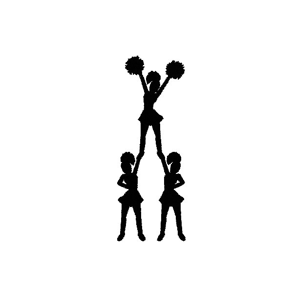 600x600 Cheerleader Clipart Silhouette Base Collection