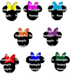 236x236 Minnie Mouse Silhouettes Clipart Clip Art Digital Scrapbooking