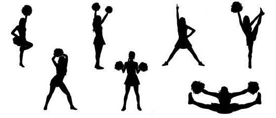 550x235 Cheerleader Silhouette Silhouettes, Cricut