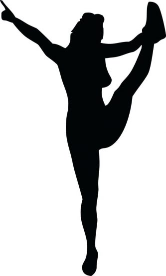 333x552 Cheerleading Stunt Silhouette Clipart Cheer Stunt Clipart