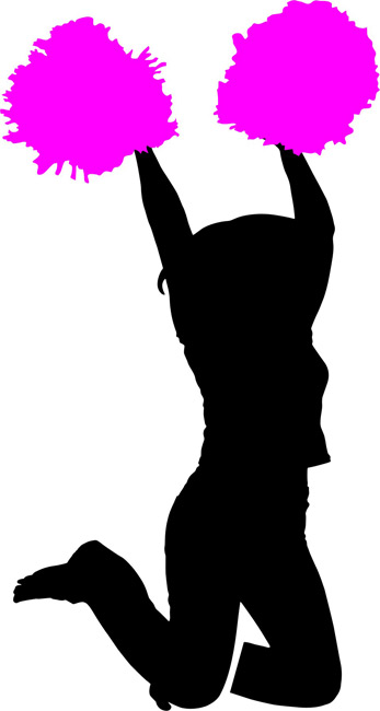 347x650 Cheerleader 03 Silhouette Stencils