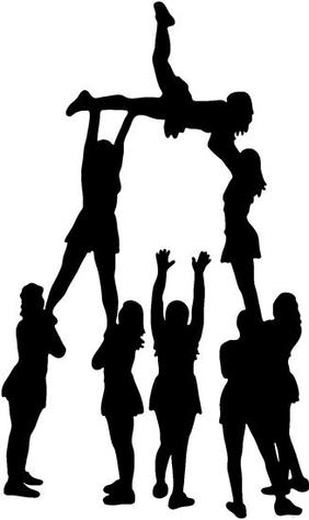 Cheerleader Silhouette Stunt at GetDrawings | Free download