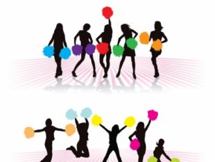 310x233 Free Vector Cheerleader Silhouette Set Free Vectors Ui Download