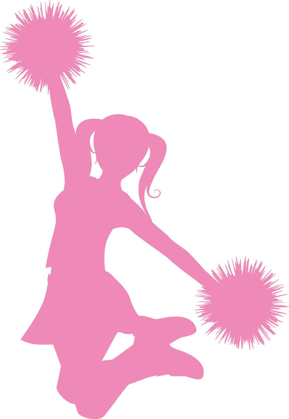 570x826 Silhouette Clipart Cheer'06788