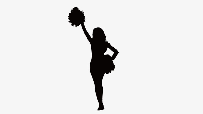 650x366 Cheerleading Girls, Girls Silhouette, Silhouette Figures Png