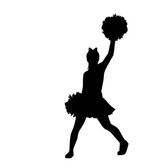 Cheerleader Vector Silhouette at GetDrawings | Free download