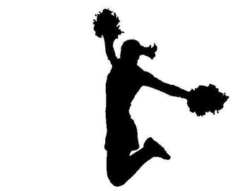 Cheerleading Jump Silhouette