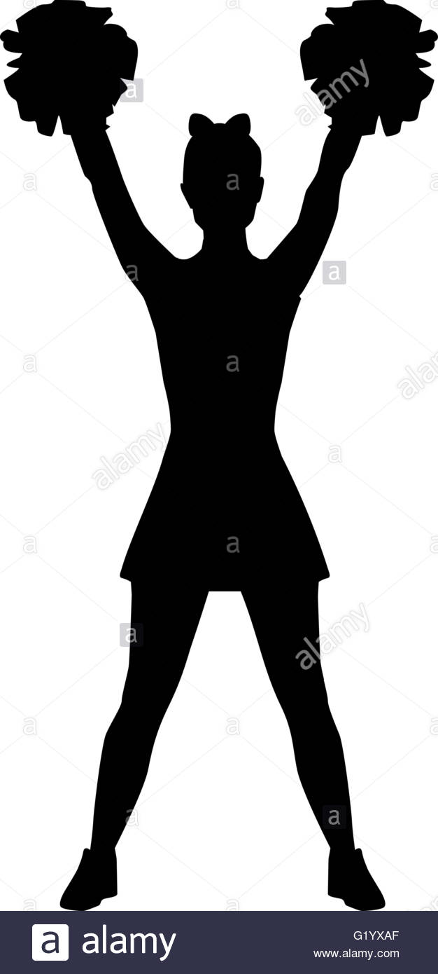 626x1390 Cheerleading Girl Silhouette Stock Vector Art Amp Illustration