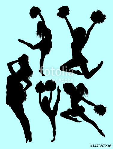 377x500 Beautiful Dancer, Cheerleader Silhouette. Good Use For Symbol