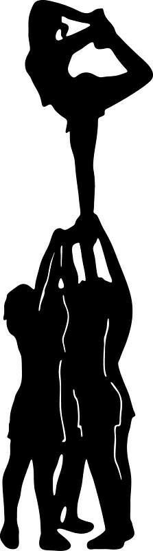 223x800 Cheerleader Silhouettes Cheer Silhouette By Sparkyourcreativity