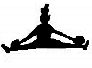 297x219 Silhouette Toe Touch Clipart