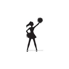 236x236 Silhouette Of A Cheerleader Cheers Silhouettes