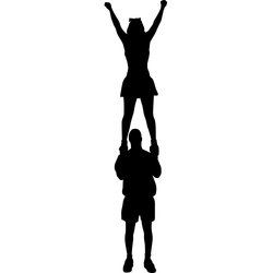 Cheerleading Stunts Silhouette at GetDrawings | Free download