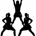 125x125 Top Cheer Stunt Silhouette Clip Art File Free Vector Images