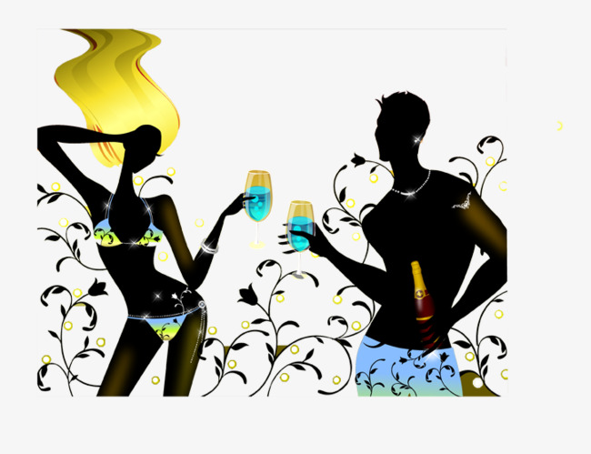 650x499 Personalized Silhouette Character Vector Illustration Material