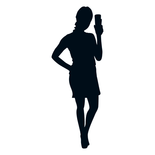 512x512 Woman Cheers Silhouette