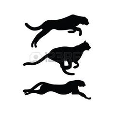 236x236 Running Cheetah Symbol And Silhouettes Vector Program, Symbol