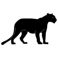 200x200 Shape Shapes Silhouette Silhouettes Animal Animals Panther