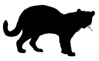 320x197 Cheetah Silhouette Decal Sticker