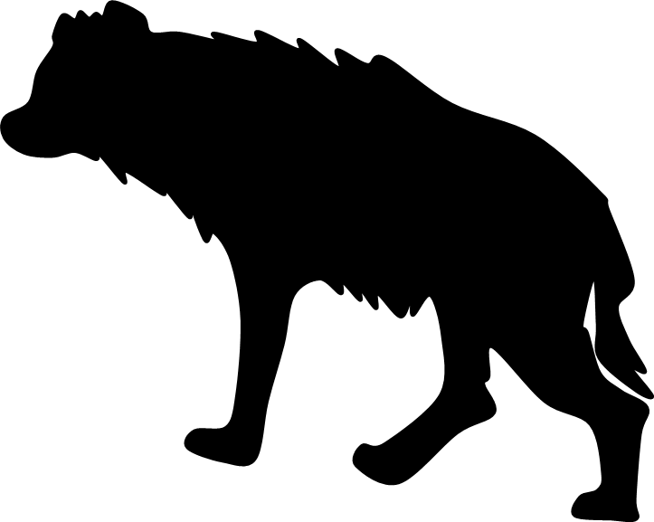 723x577 Simple Hyena Silhouette