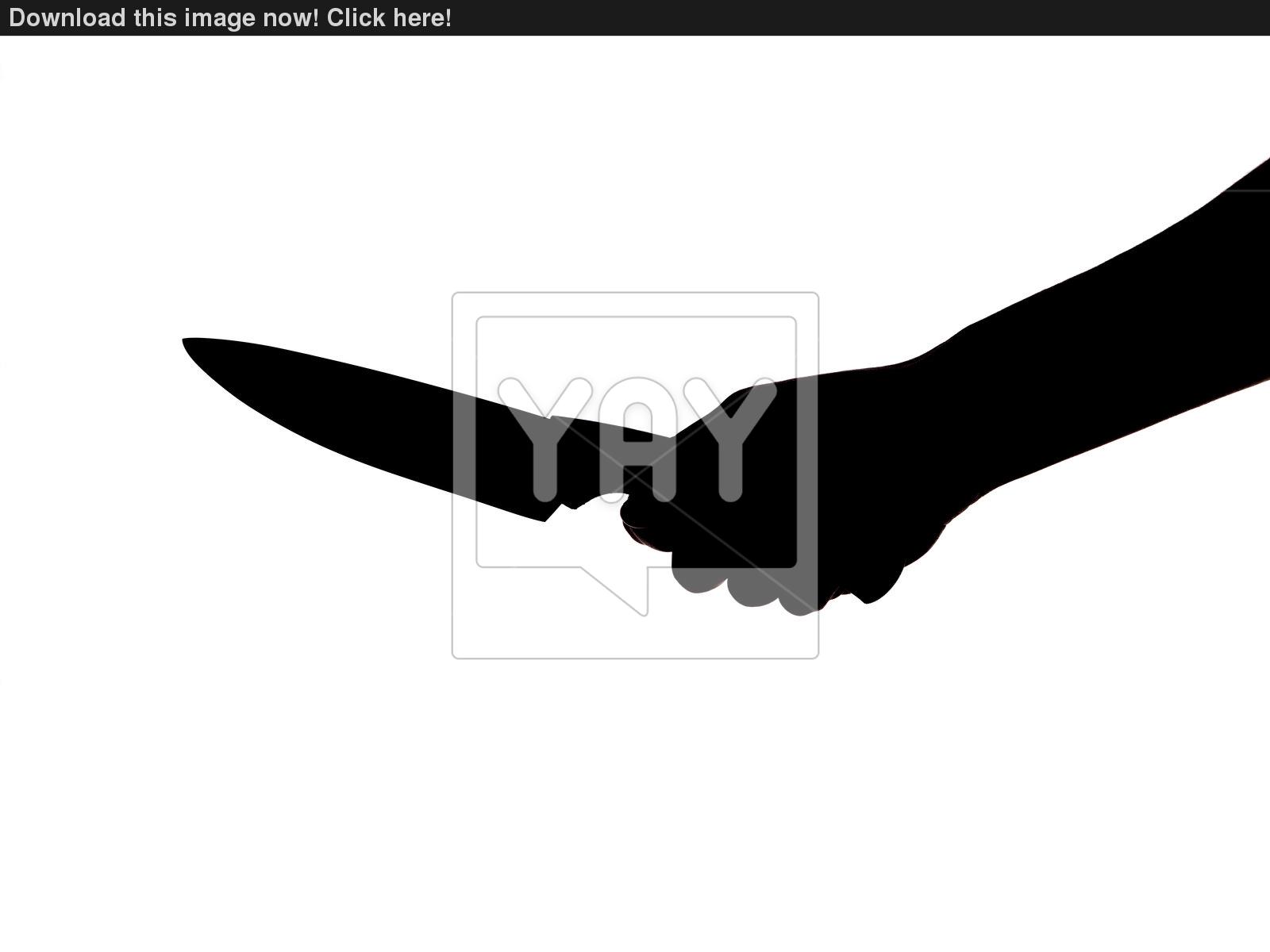 1600x1200 Silhouette Og An Hand Holding A Kitchen Knife Image
