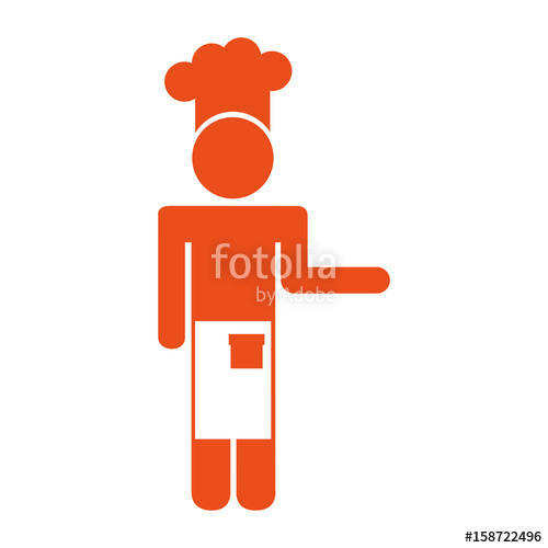 500x500 Chef Avatar Silhouette Icon Vector Illustration Design Stock