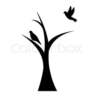320x320 Tree And Bird Stock Vector Colourbox