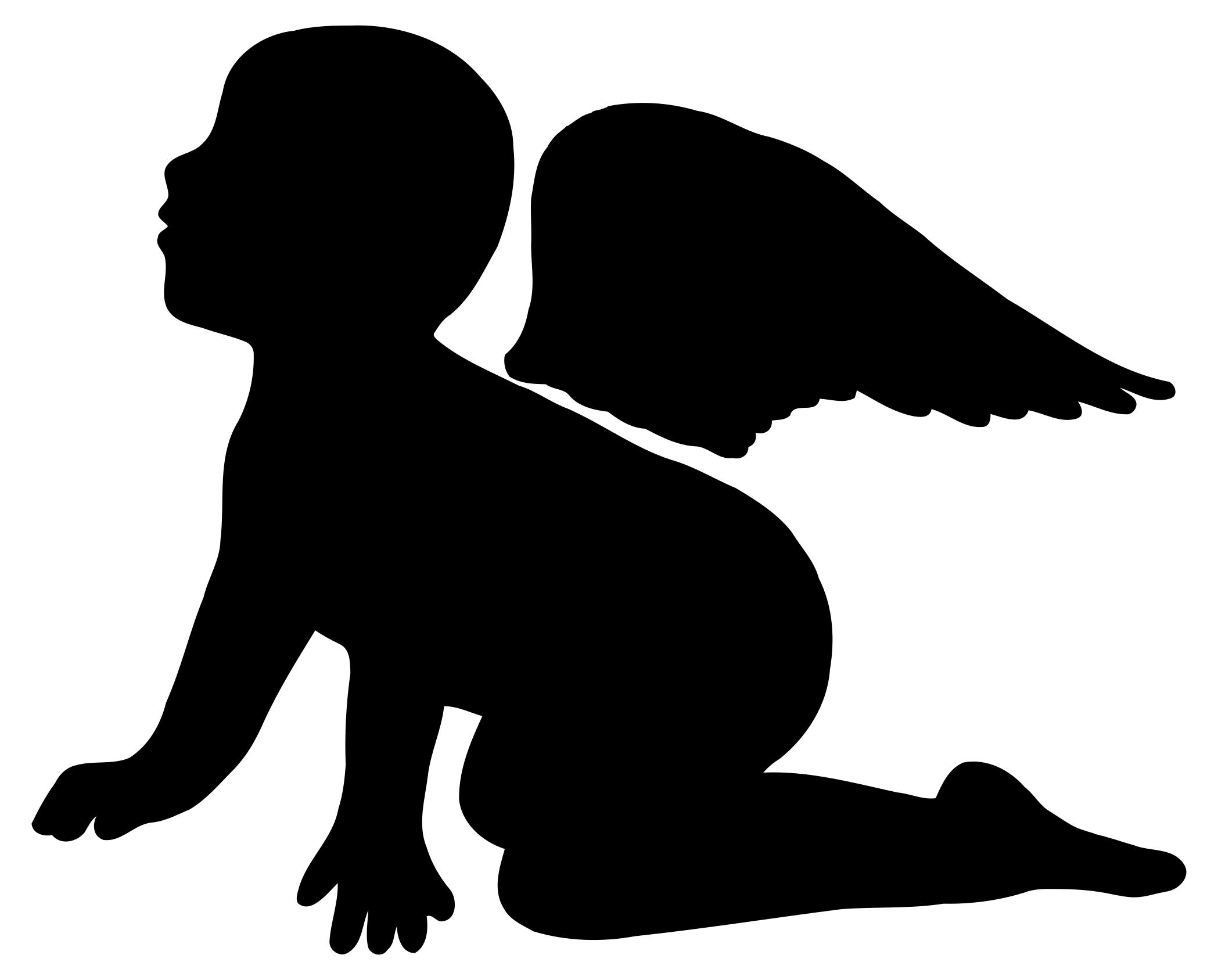 2097x1687 Cherub Silhouette Clipart