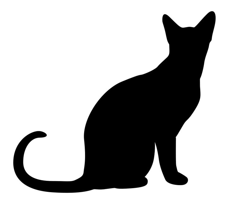 736x670 Cat Clipart Black And White