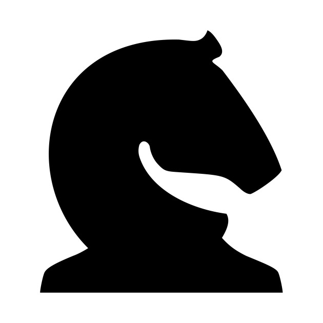630x630 Limited Edition. Exclusive Chess Piece Silhouette Black Knight