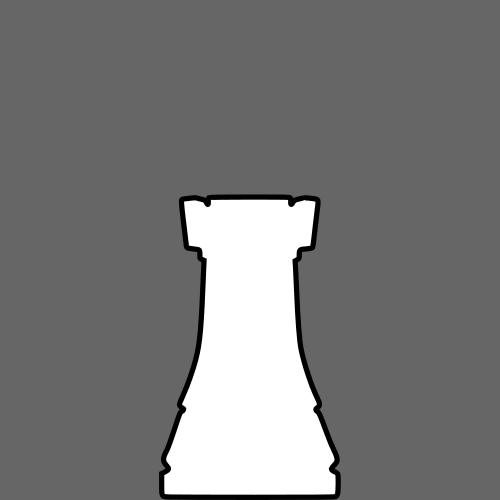 500x500 White Silhouette Chess Piece Remix Rook Torre Clipart