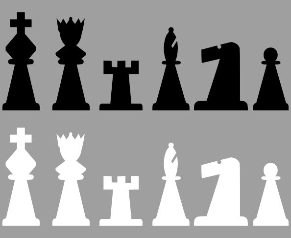 594x487 Chess Set Pieces Clip Art