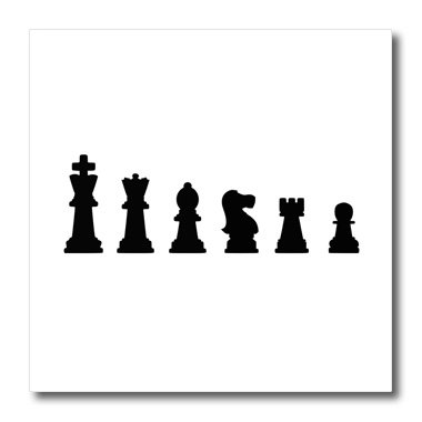 380x380 3drose Ht 120268 2 Black And White Chess Pieces Line