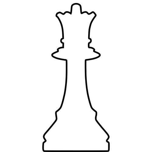 500x500 White Silhouette Chess Piece Public Domain Vectors