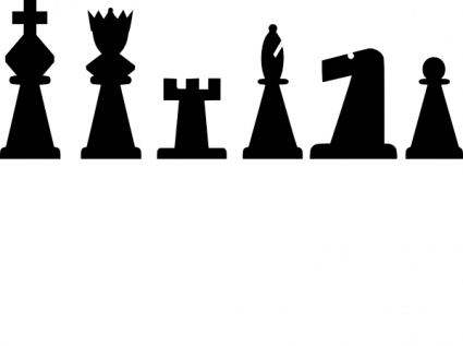 425x317 Black Chess Pieces Set Clip Art Vector, Free Vector Images