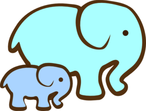 300x228 Baby Elephant Silhouette Clipart