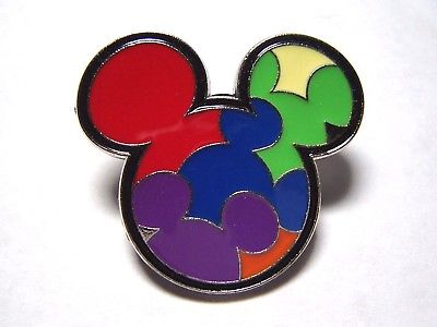 400x300 Mickey Mouse Silhouette Pride Rainbow Colors Disney Pin 115075