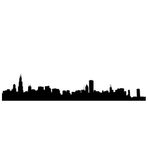 300x300 Chicago City Outline My Wall Skins