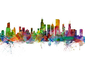 300x200 Chicago Skyline Art Fine Art America