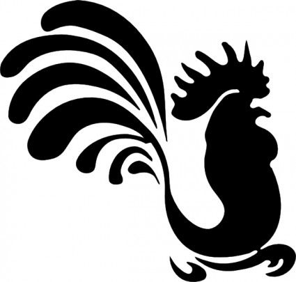 425x405 Chicken Silhouette Vector