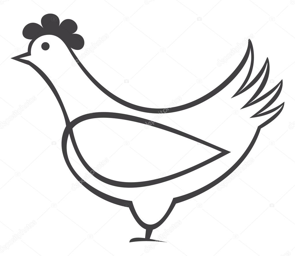 1023x887 Silhouette Of Hen Vector Graphic 41 Awesome Chicken Outline
