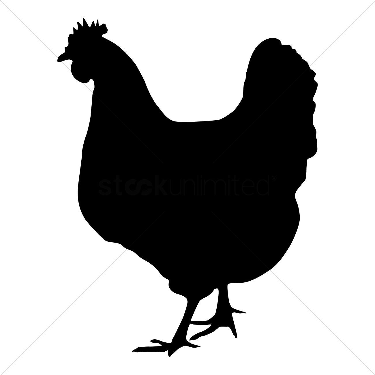 1300x1300 Silhouette Of Hen Vector Image